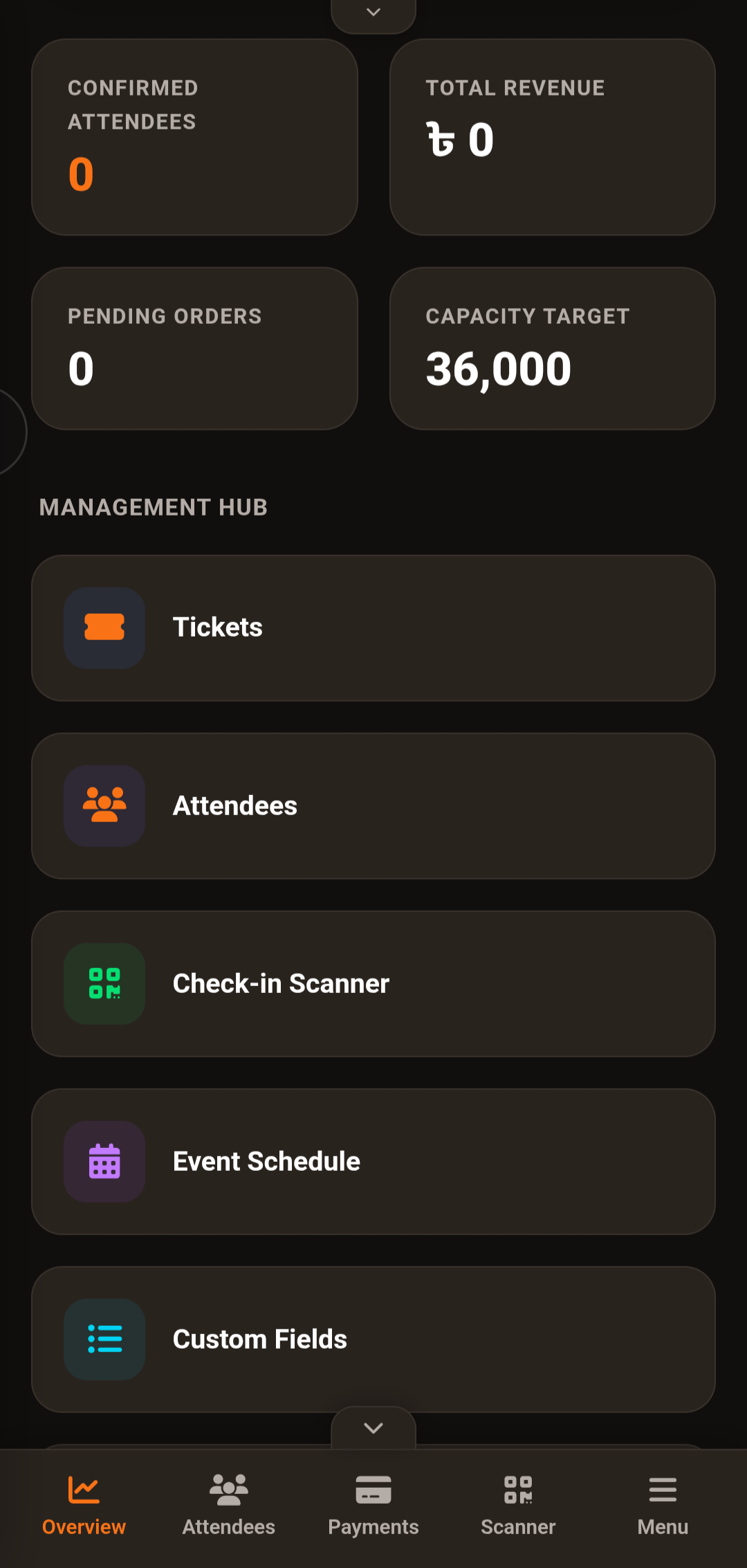 Organizer Portal & QR Check-in